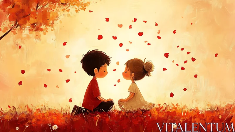 AI ART Innocent Love: Childlike Romance Art