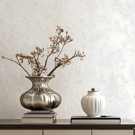 Chic Home Decor with Elegant Vase and Jar