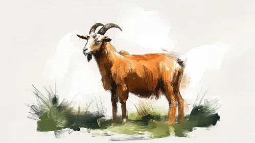 Elegant Goat Artwork