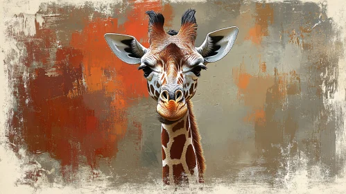 Textured Giraffe Art