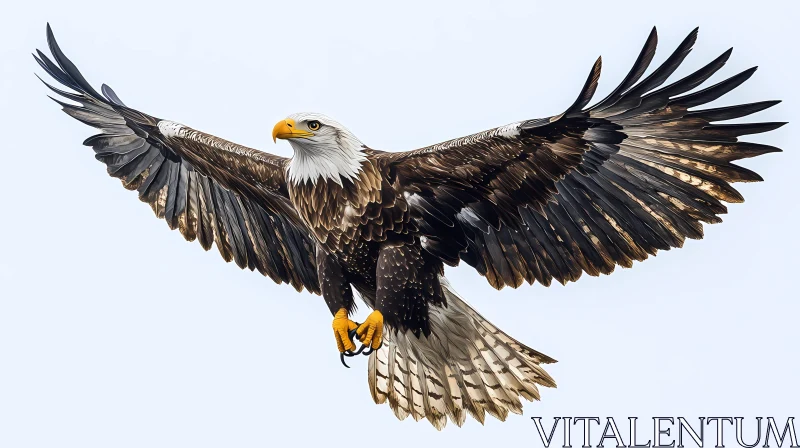 Soaring Eagle with Majestic Wings AI Image