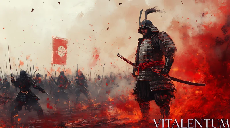 Armored Samurai in Battle AI Image