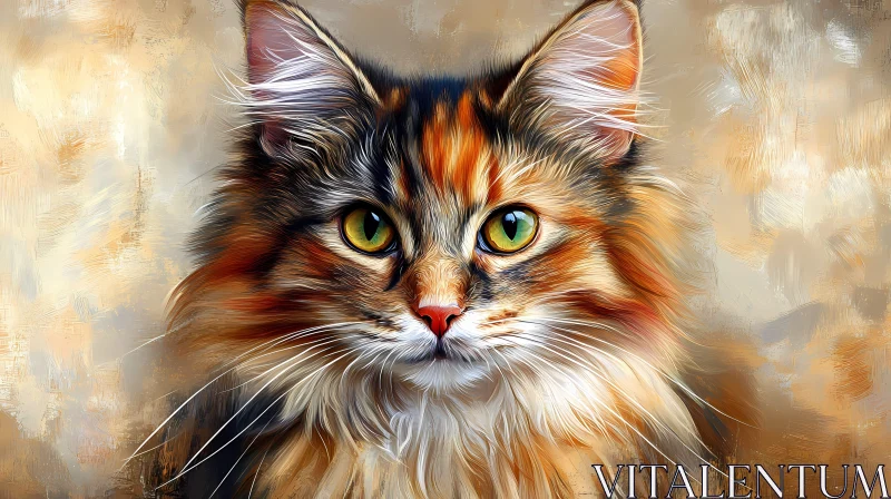 AI ART Feline Portrait in Artistic Style