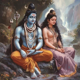 Hindu Gods in Peaceful Contemplation