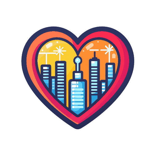 City in Heart T-Shirt Art