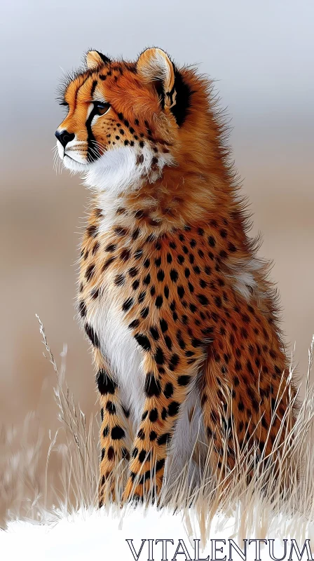 Cheetah in the Wild AI Image