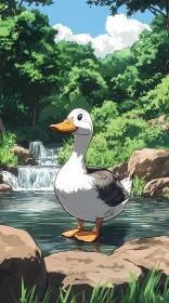 Peaceful Duck Amidst Nature