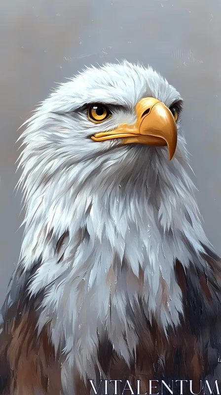 Bald Eagle in Profile AI Image