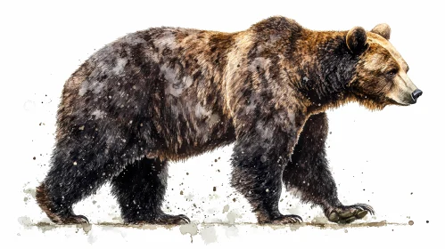 Bear Art in Watercolor