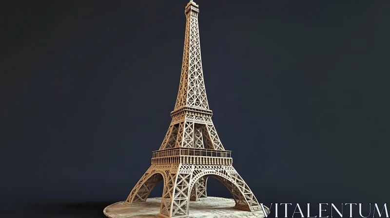 Detailed Eiffel Tower Structure AI Image