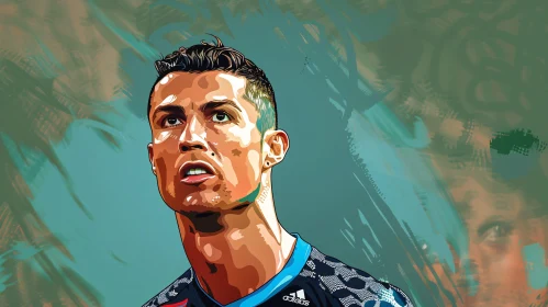 Illustrated Portrait of Cristiano Ronaldo