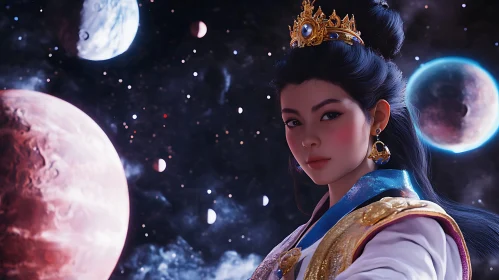 Cosmic Queen: A Celestial Portrait