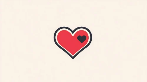 Nested Hearts Simple Graphic Design