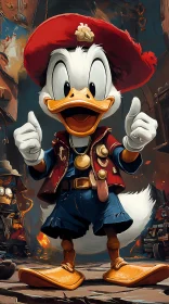 Fantasy Cartoon Duck