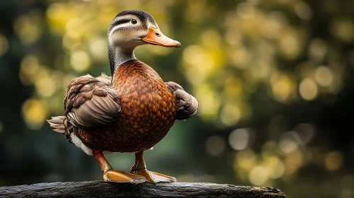 Elegant Duck on Rustic Wood