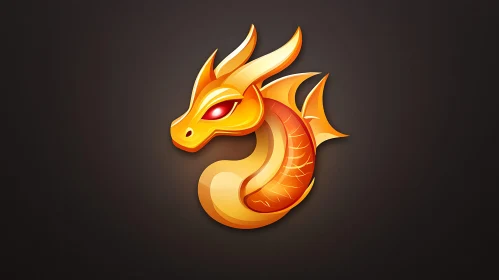 Stylized Dragon Graphic Art