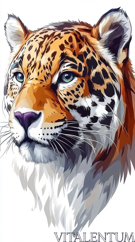 Stylized Big Cat Art AI Image