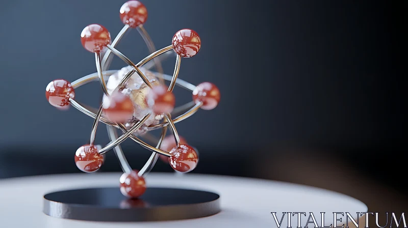 AI ART Modern Atom Structure Sculpture