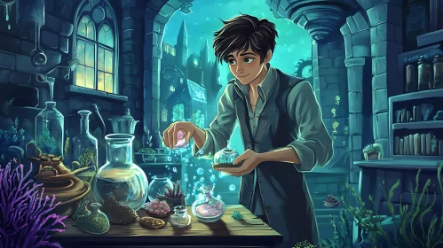 Fantasy Potion Making in Magic Lab