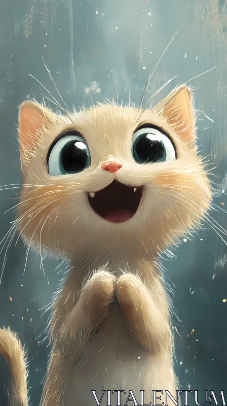 Charming Kitten Art AI Image