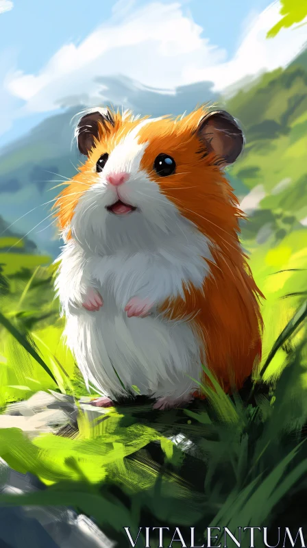 AI ART Adorable Hamster in the Wild