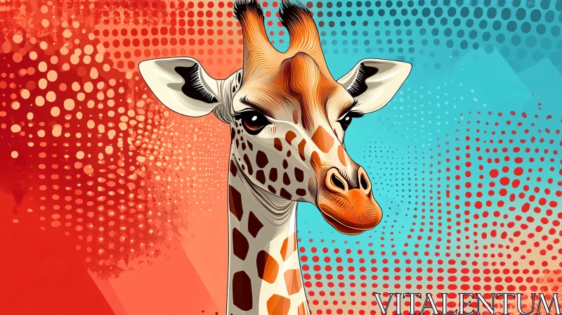 Pop Art Giraffe AI Image