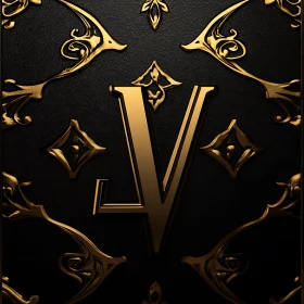 Elegant Golden 'V' Design