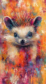 Colorful Hedgehog Portrait