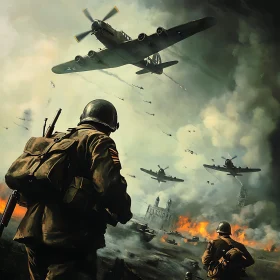 Soldiers and Planes in War