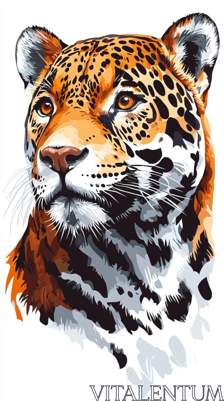 Tiger Head Art AI Image