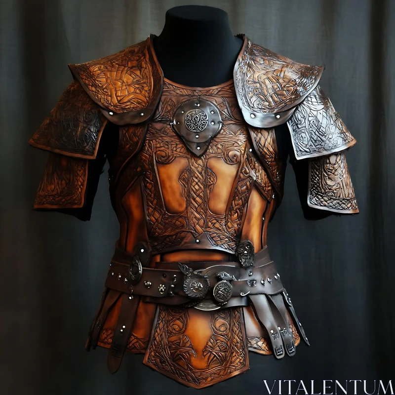 AI ART Detailed Celtic Leather Armor Set