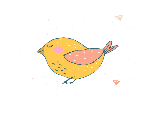 Cute Cartoon Bird Vector Illustration - Perfect for Web & Social Media POD Design