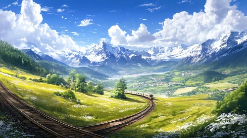 Scenic Train Ride in the Mountains