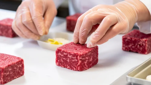Exquisite Preparation: A Fascinating Block of Beef