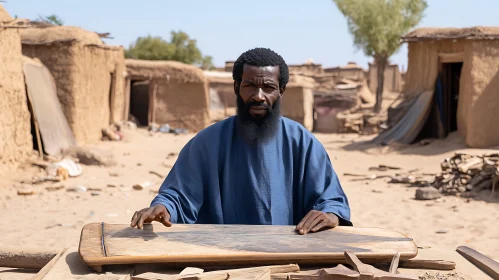 Village Musician with Traditional Instrument