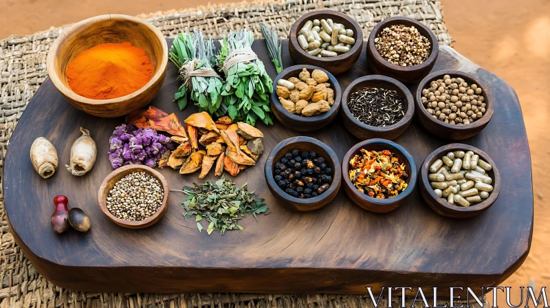 Assortment of Herbs and Spices AI Image