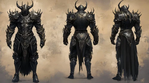 Intricate Armor Design of Dark Warrior