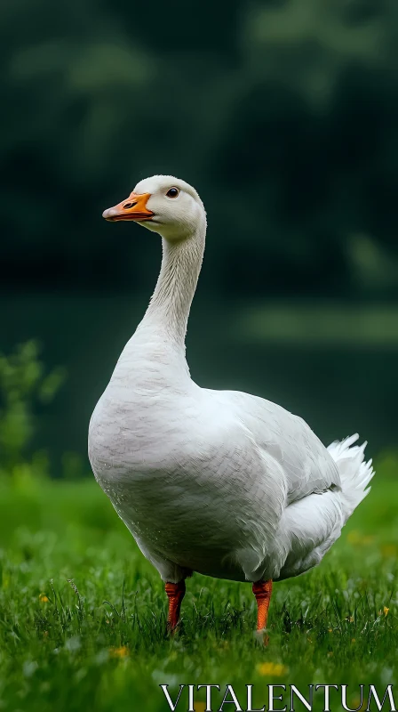 Majestic Goose in Natural Habitat AI Image