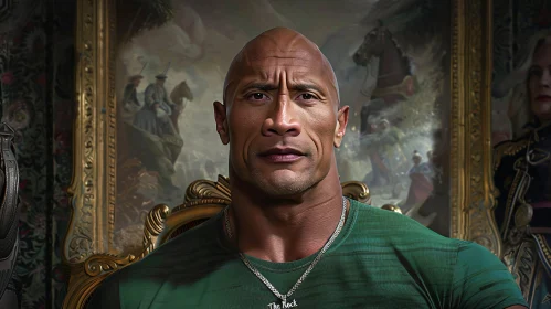 Detailed Portrait of Dwayne Johnson