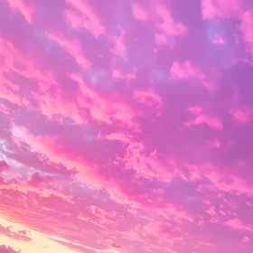 Pastel Sky with Pink Clouds
