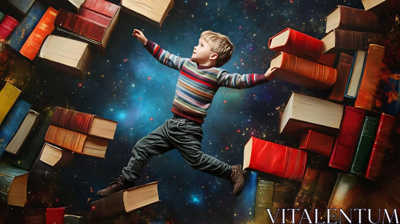 AI ART Child's Cosmic Journey on Books