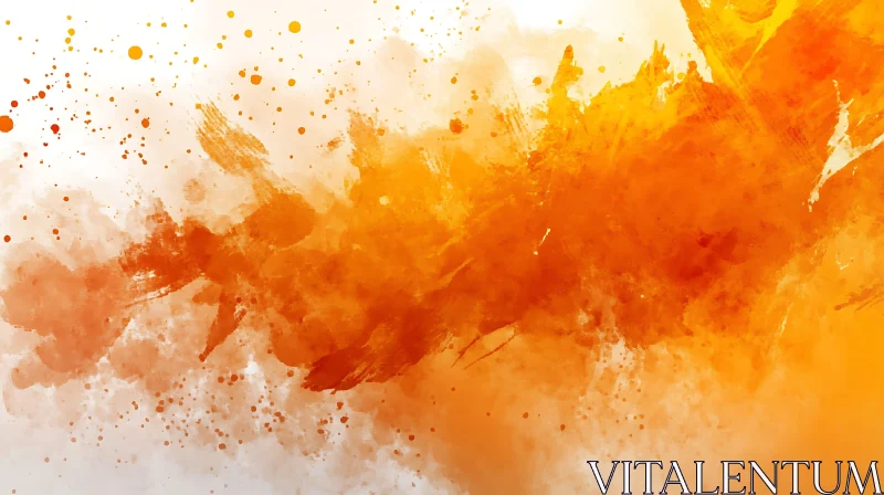 Abstract Orange Hues AI Image