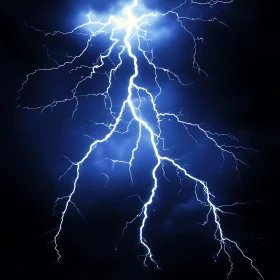 Electric Discharge Over Dark Background