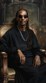 Snoop Dogg Stylish Portrait in Historic Setting