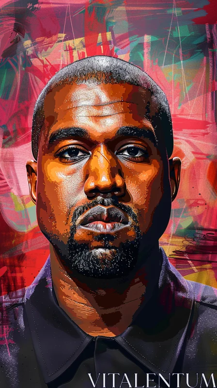 AI ART Kanye West Vibrant Pop Art