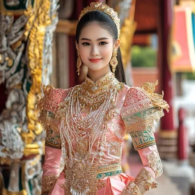 Portrait of a Woman in Traditional Attire
