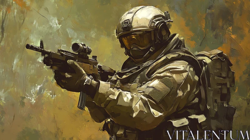 AI ART Military Soldier in Action