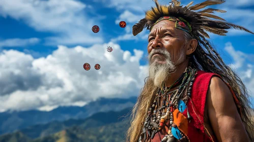 Man in Traditional Headdress