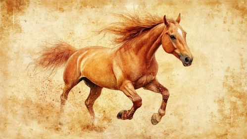 Wild Horse Painting