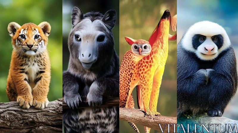 Various Animal Portraits AI Image